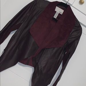 Faux Suede/Pleather Jacket